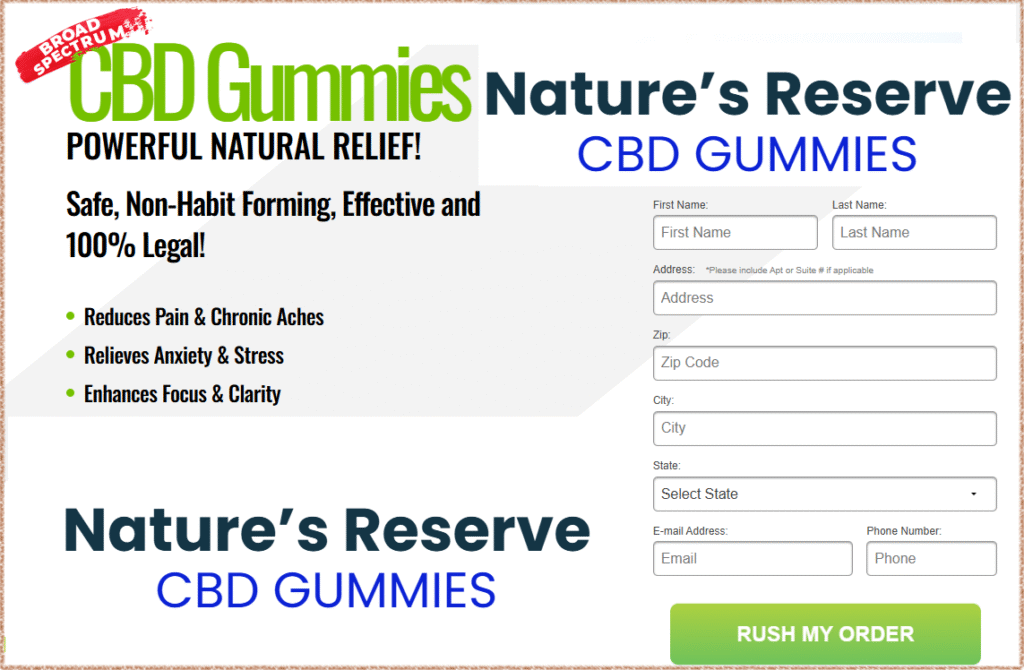 Natures Reserve CBD Gummies Order